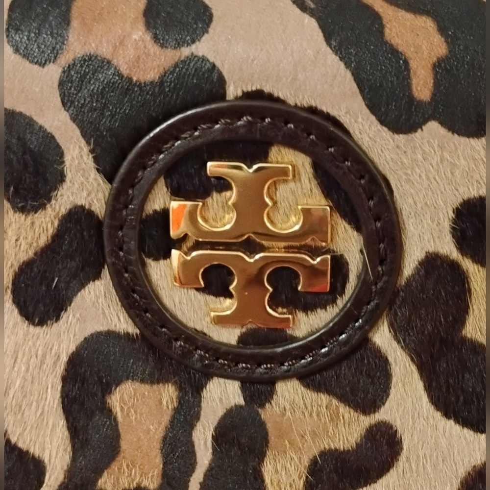 Tory Burch Tote - Leopard Calf Hair & Brown Leather-Trim GHW - Picture 4 of 16